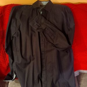 Black Dress Shirt w/ Contrasting Cuffs
